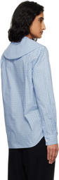 Comme des Garçons Girl Blue & White Cotton Poplin Gingham Check Shirt