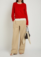 Vince Camille Wide-leg Woven Trousers Beige