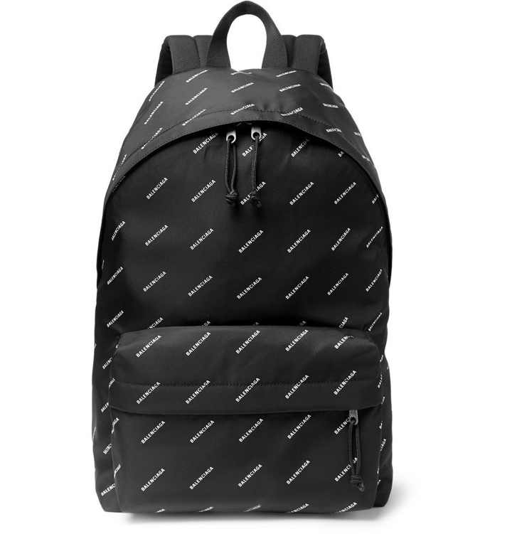 Photo: Balenciaga - Explorer Logo-Print Nylon Backpack - Black