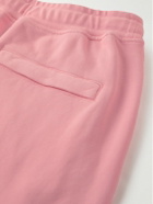 Stone Island - Tapered Logo-Appliquéd Garment-Dyed Cotton-Jersey Sweatpants - Pink