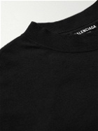 Balenciaga - Oversized Crystal-Embellished Cotton-Jersey T-Shirt - Black