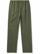 Aspesi - Ventura Straight-Leg Linen Trousers - Green