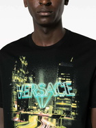 VERSACE - Logo Cotton T-shirt