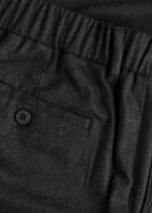Sunspel Tapered-leg Wool and Cashmere-blend Trousers Charcoal