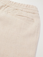 SEASE - Summer Mindset Tapered Hemp Drawstring Trousers - Neutrals