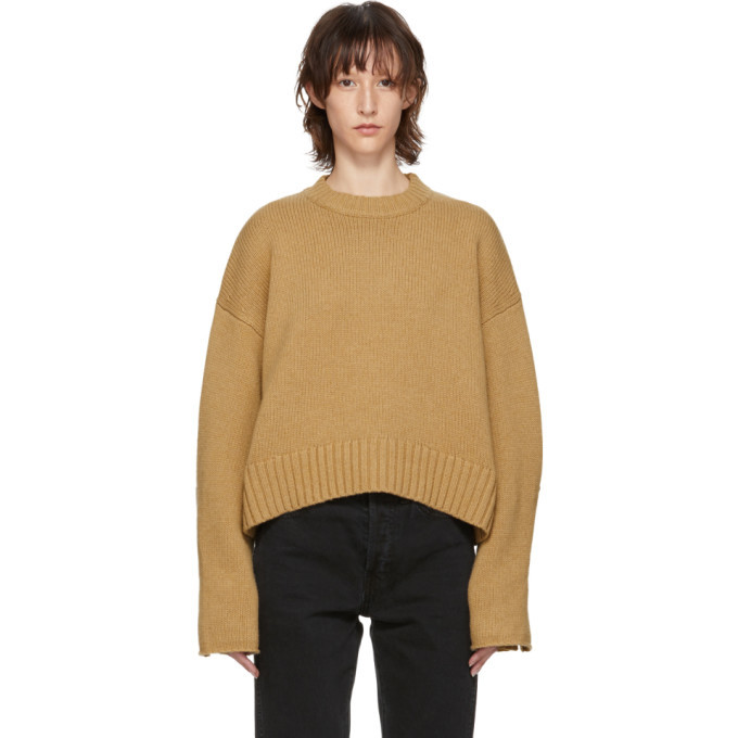 Proenza Schouler Tan Wool Cashmere Sweater Proenza Schouler