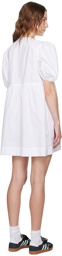 GANNI White Tie String Minidress