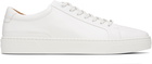 BOSS White Gary Leather Low-Top Sneakers