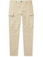 Brunello Cucinelli - Straight-Leg Herringbone Cotton-Blend Cargo Trousers - Neutrals