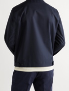 INCOTEX - Slim-Fit Double-Canvas Harrington Jacket - Blue