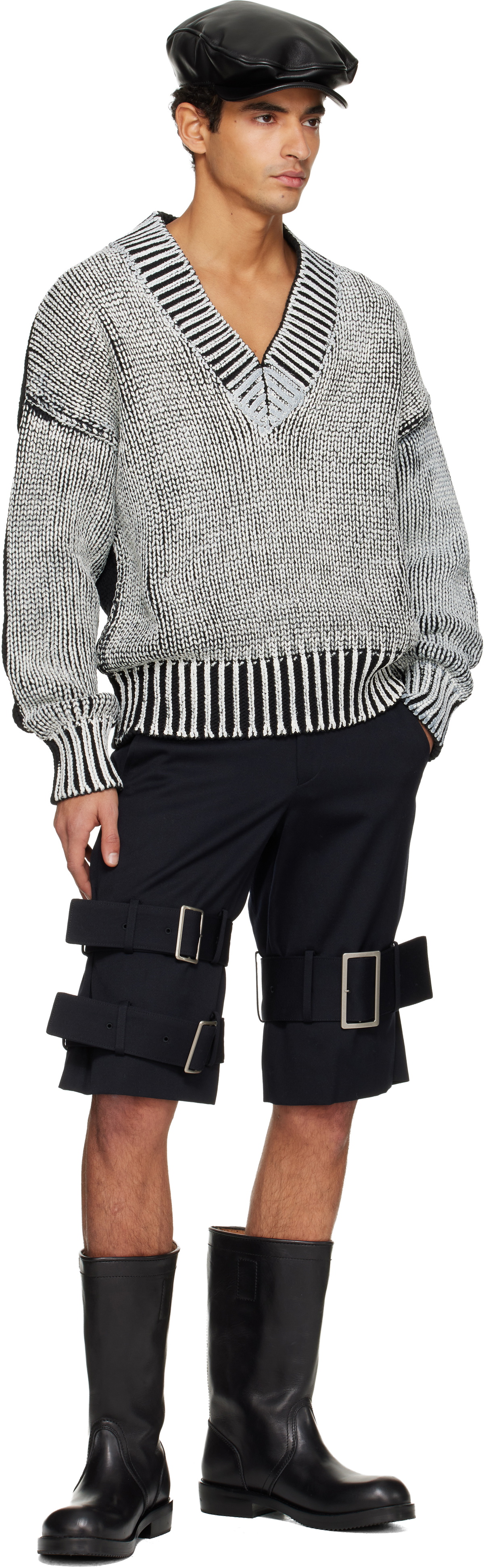 VAQUERA Black & White Oversized Sweater