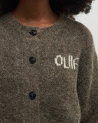ØLÅF GRASSHOPPER KNIT CARDIGAN Brown Womens Zippers & Cardigan