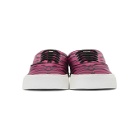 Saint Laurent Black and Pink Zebra Print Venice Sneakers