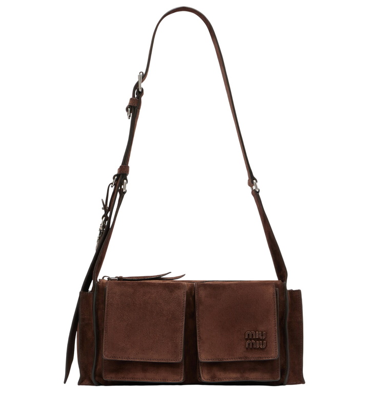 Photo: Miu Miu Utilitaire suede shoulder bag