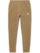 Nike - Sportswear Club Tapered Cotton-Blend Jersey Sweatpants - Brown