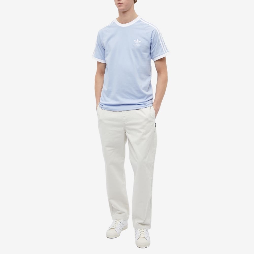 Adidas Men\'s 3-Stripes T-Shirt in Dawn adidas Blue