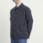 NN07 Men's Blaze Seersucker Shirt Jacket in Navy Blue