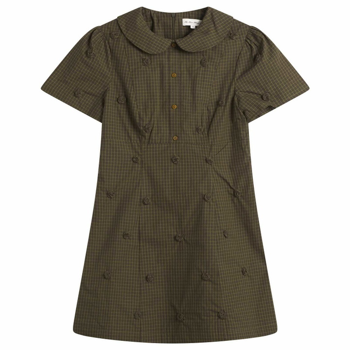 Photo: My Mum Made It Women's Rosette Check Mini Dress in Ivy Check