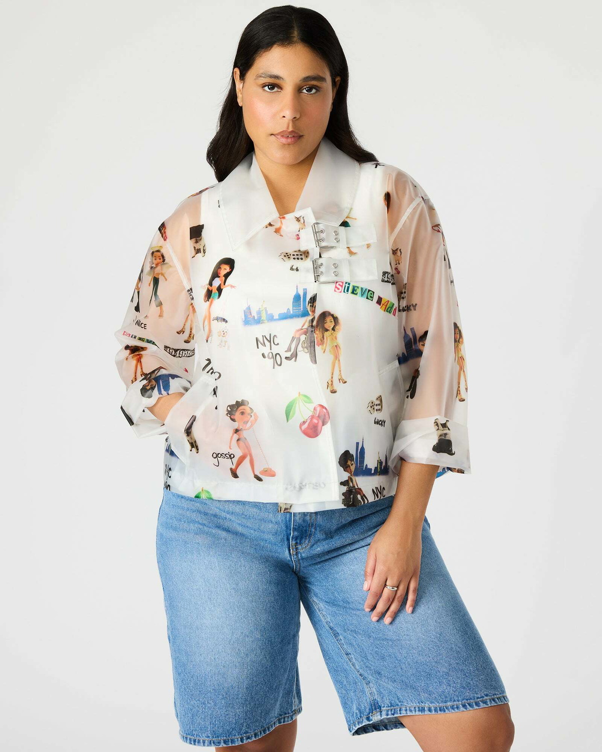 Steve Madden Tove Long Sleeve Top in Multicolor