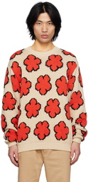 Kenzo Beige Kenzo Paris Boke Flower Sweater