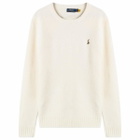 Polo Ralph Lauren Men's Brushed Shetland Knit Jumper in Cream Tonal