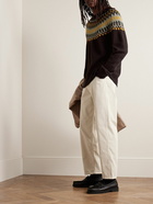 YMC - Fair Isle Jacquard-Knit Sweater - Brown