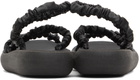 Ancient Greek Sandals Black Scrunchie Eleftheria Sandals