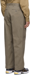 mfpen Khaki Gabardine Classic Trousers