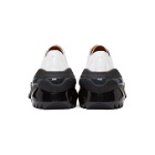 Maison Margiela White and Black Leather Woven Sneakers