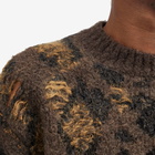 Junya Watanabe MAN Men's Wool Interlock Knit Sweatshirt in Brown