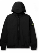 Stone Island Junior - Ages 12-14 Logo-Appliquéd Stretch-Shell Hooded Jacket - Black