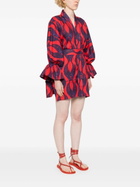 Maison La Plage Red Ravello Linen Mini Dress