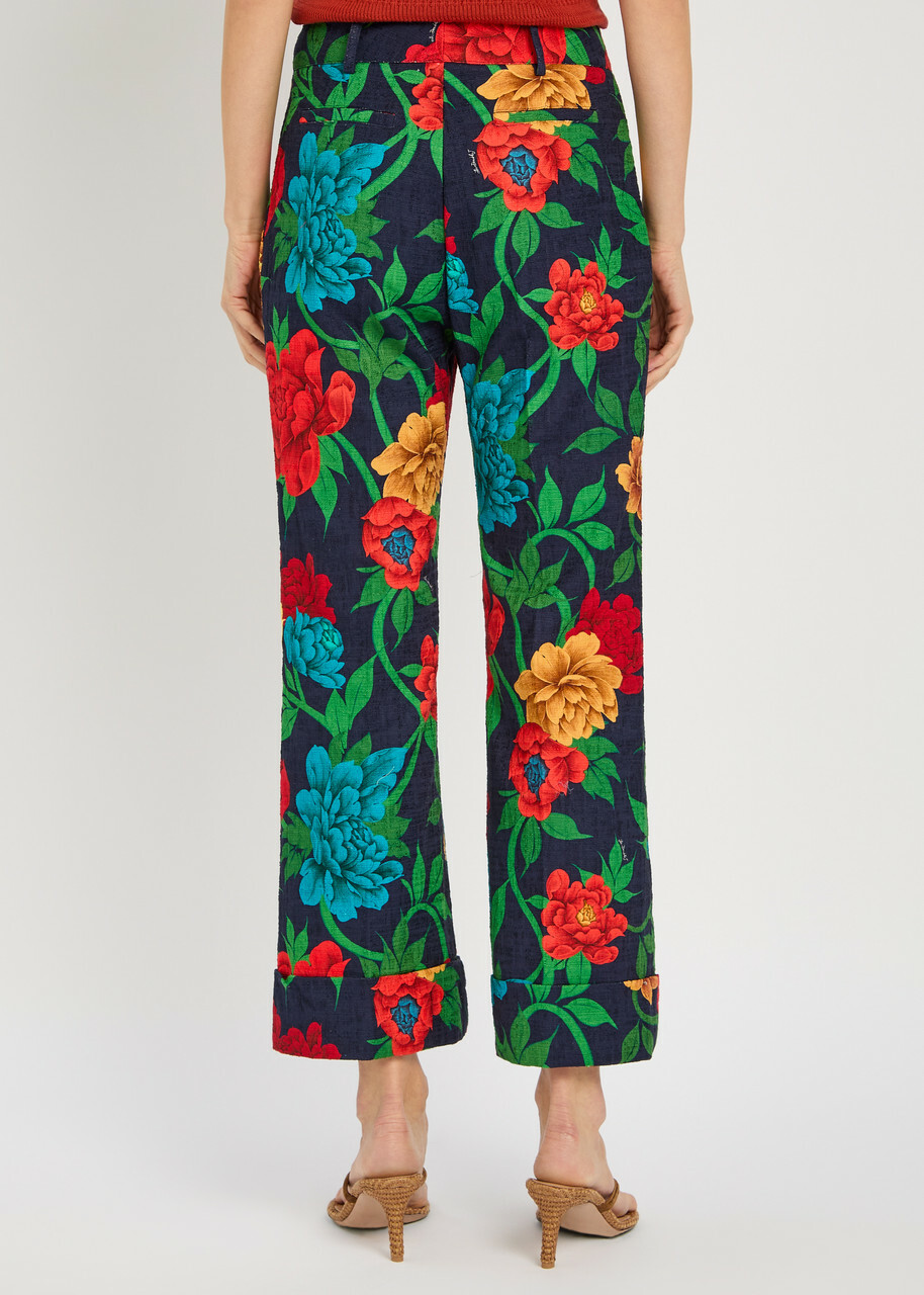 LA Double J Hendrix Floral-print Woven Trousers Multicoloured