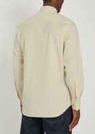 Drake's Patch Pockets Corduroy Overshirt Beige