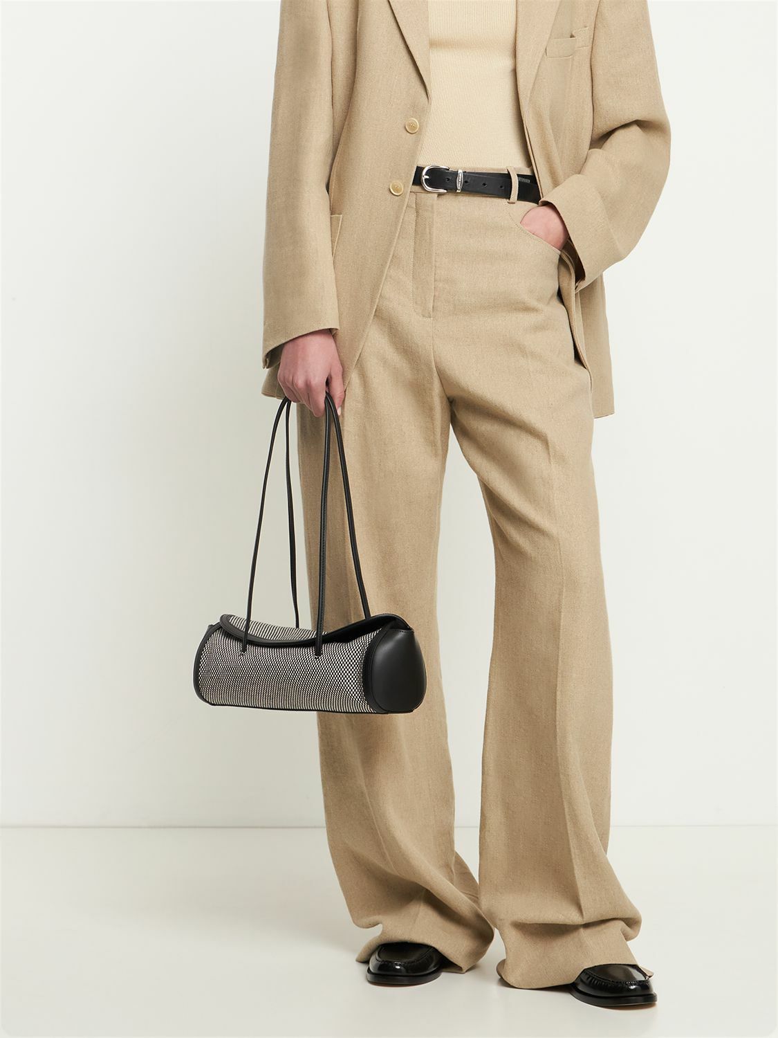 LITTLE LIFFNER Cannoli Cotton & Leather Bag