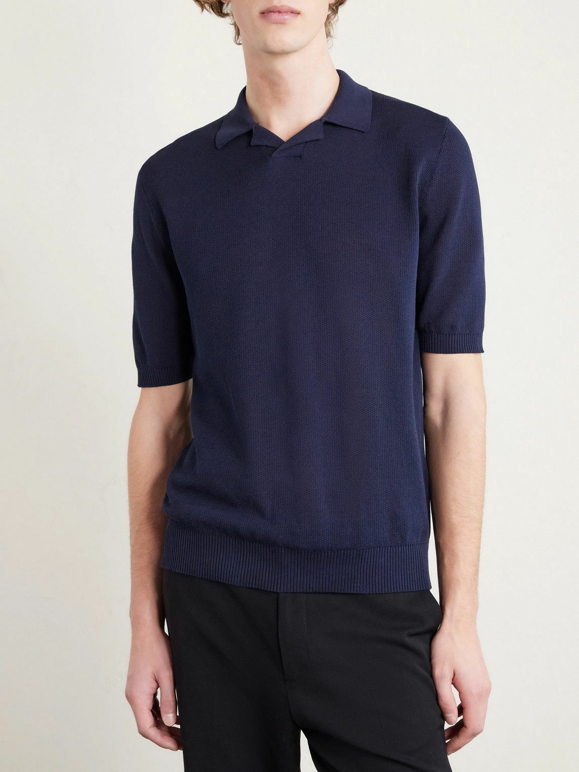 Eleventy - Cotton Polo Shirt - Blue
