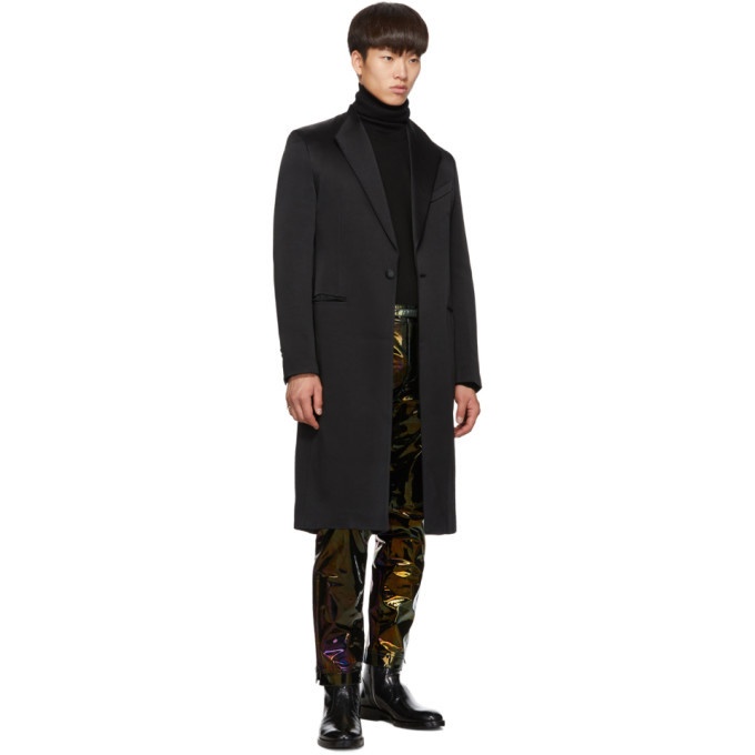Givenchy Black Iridescent Leather Trousers for Men
