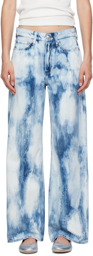 Photo: rag & bone Blue Logan Wide-Leg Jeans