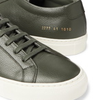 Common Projects - Achilles Pebble-Grain Leather Sneakers - Green