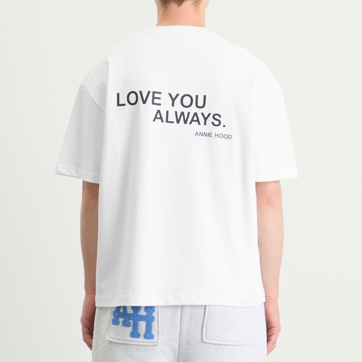 ANNIE HOOD Men's Love You Always T-Shirt in White