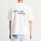 ANNIE HOOD Men's Love You Always T-Shirt in White