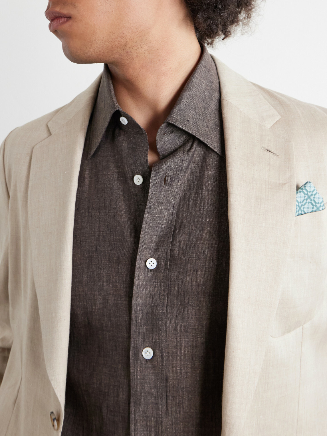 Thom Sweeney - Linen Shirt - Brown