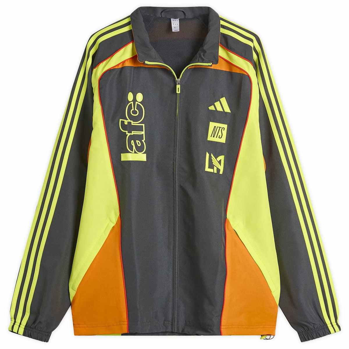 Adidas Los Angeles FC NTS Track Top in Grey/Fuchsia/Yellow