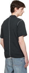 Won Hundred Black Jonas Two Layer Knit Polo