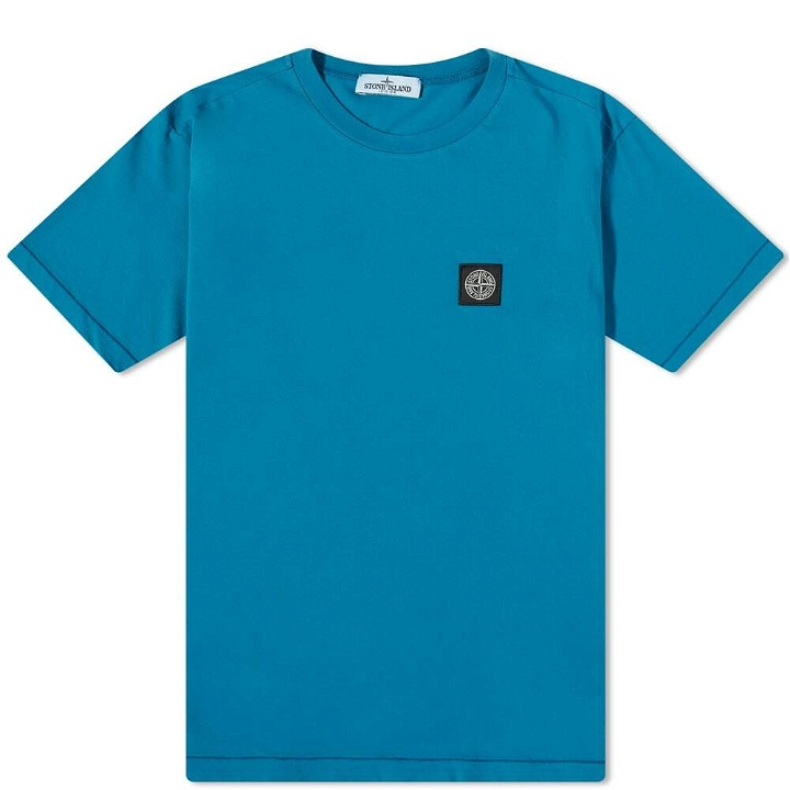 Photo: Stone Island Junior Patch Logo T-Shirt in Cobalt Blue