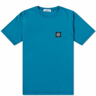 Stone Island Junior Patch Logo T-Shirt in Cobalt Blue