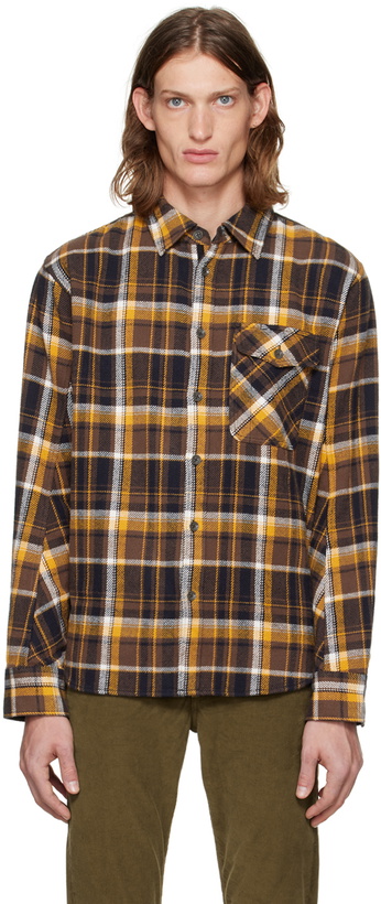 Photo: rag & bone Brown Engineered Plaid Shirt