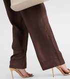 Asceno Aurelia silk twill wide-leg pants