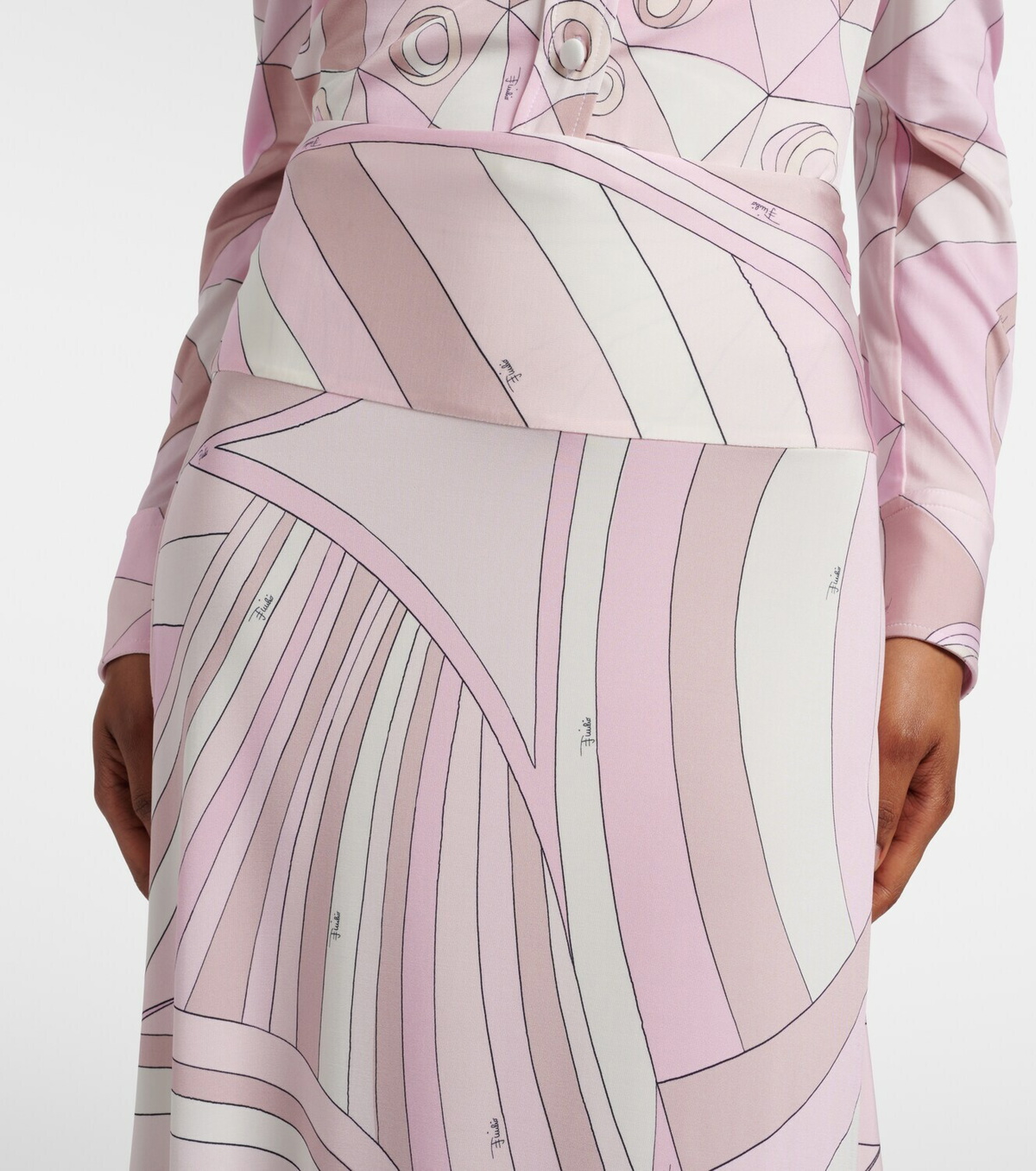 Pucci Iride satin jersey maxi skirt
