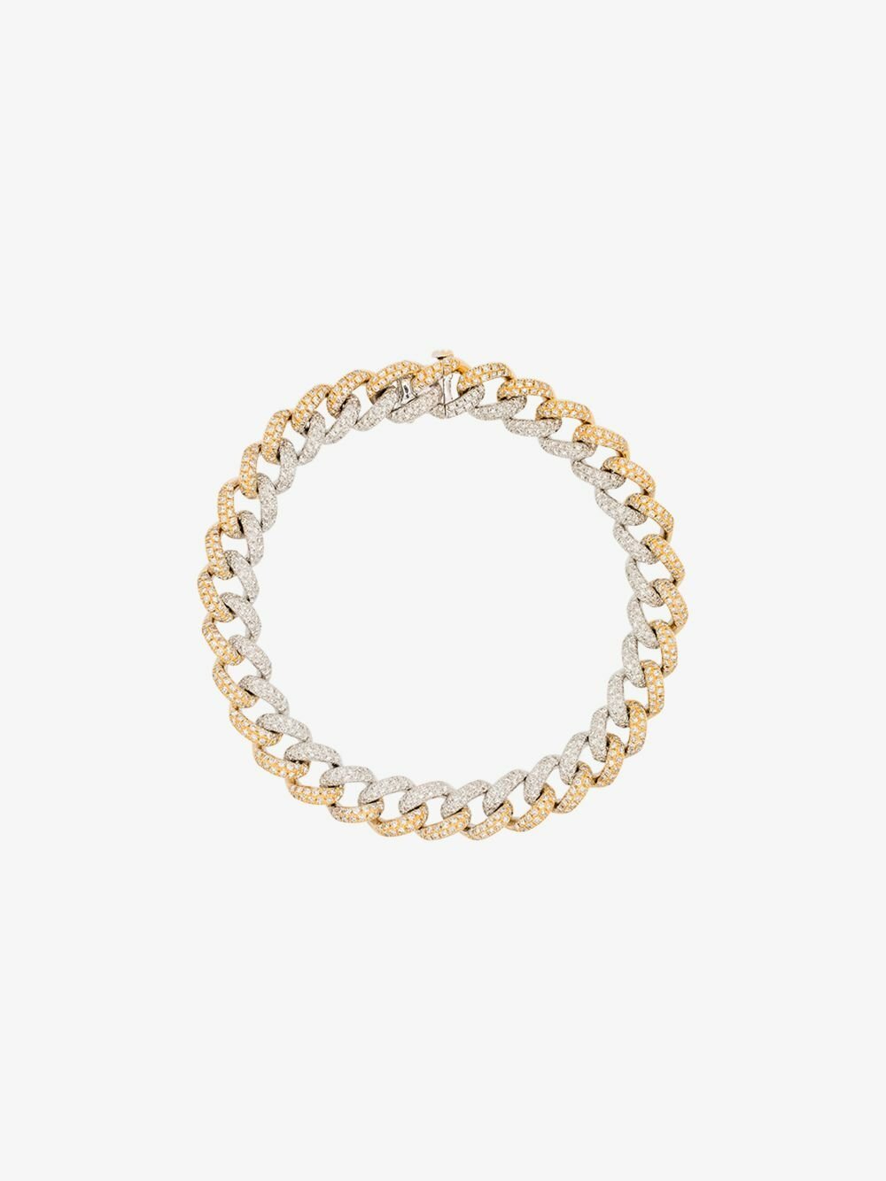 SHAY 18K Yellow And White Gold Medium Link Diamond Bracelet